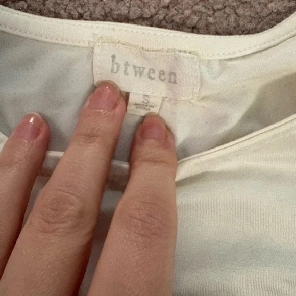 btween Ivory Top with Ruffle Detail - Picture 2 of 3